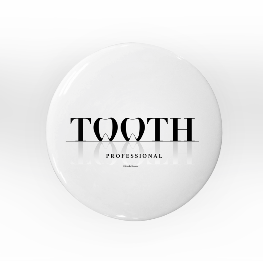 缶バッヂ　歯　tooth