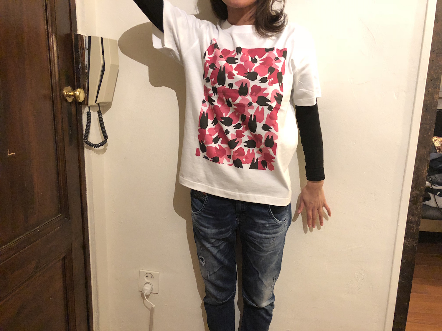 KAAK studio Teeth迷彩柄Tシャツ