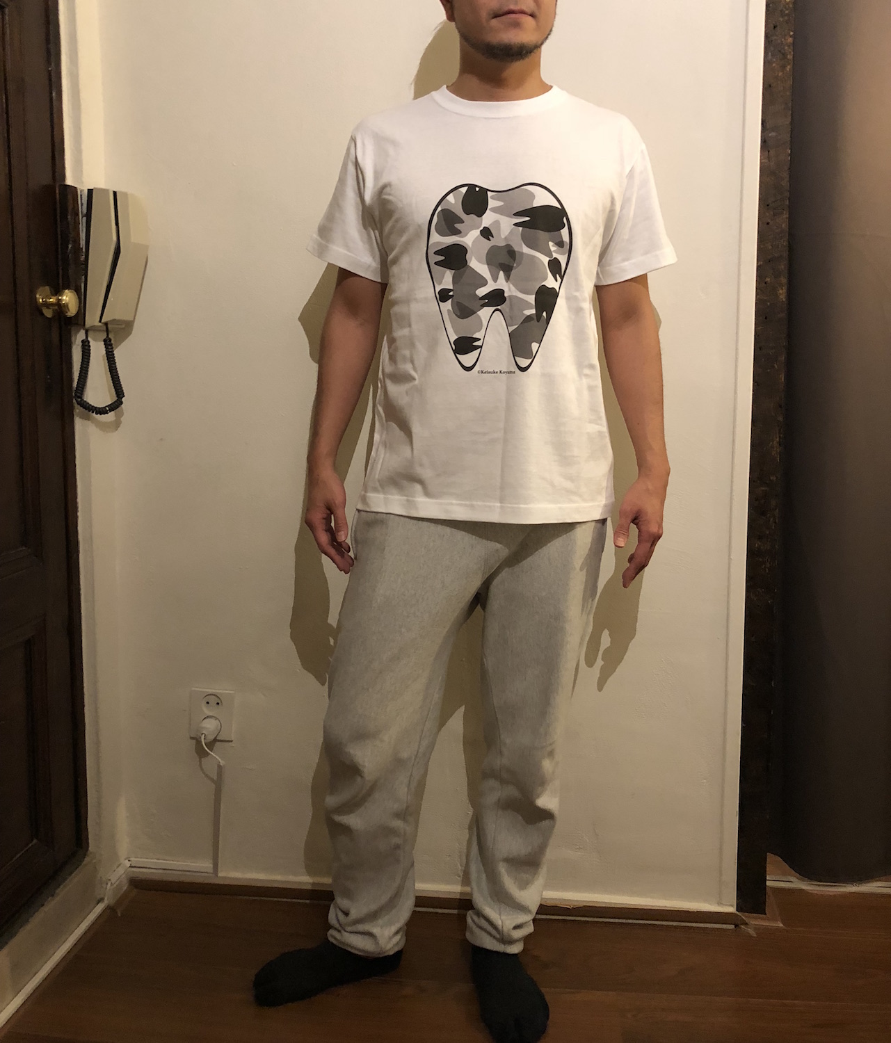 KAAK studio Teeth迷彩柄Tシャツ